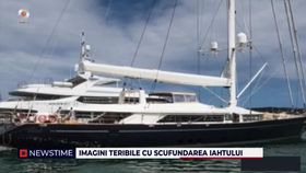 VIDEO Au apărut imagini teribile cu scufundarea iahtului.